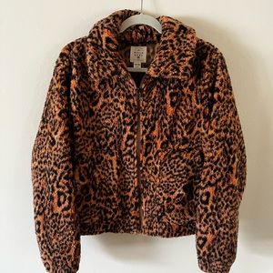 Billabong Cheetah Print Fleece Jacket